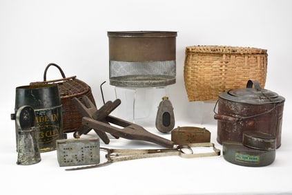 Group of Assorted Fishing Equipment