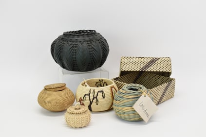 Group of Assorted Indian Style Baskets