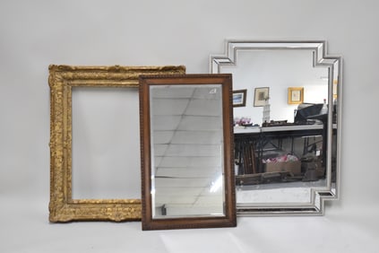 Modern Silvered Hanging Wall Mirror