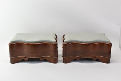 Pair of Victorian Mahogany Foot Stools
