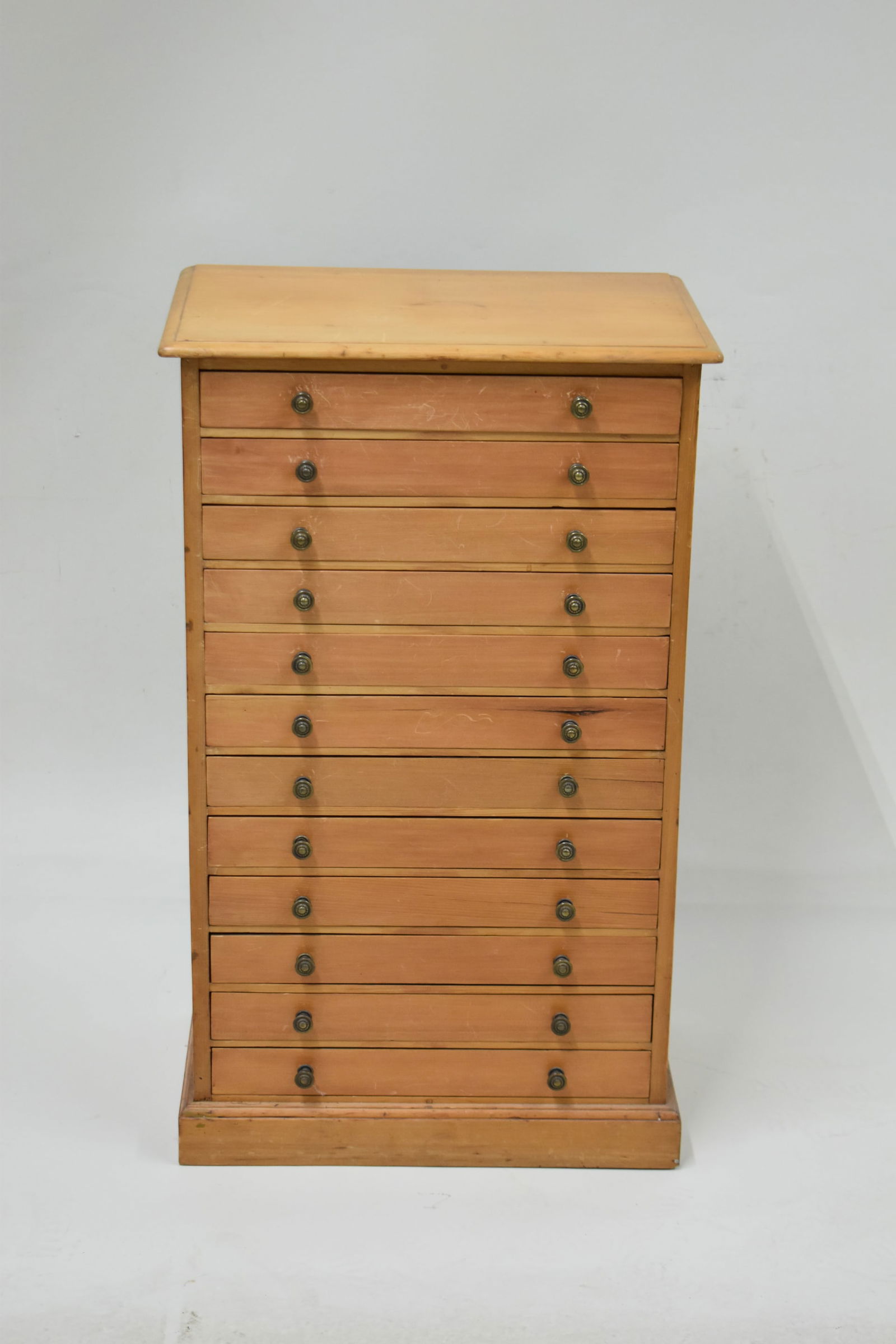 Twelve Drawer Pine Spool Cabinet (1 of 16)