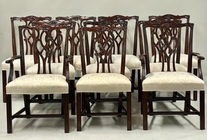 Set of Ten Kindel Mahogany Dining Chairs