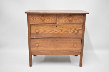 Antique Oak Vanity Chest
