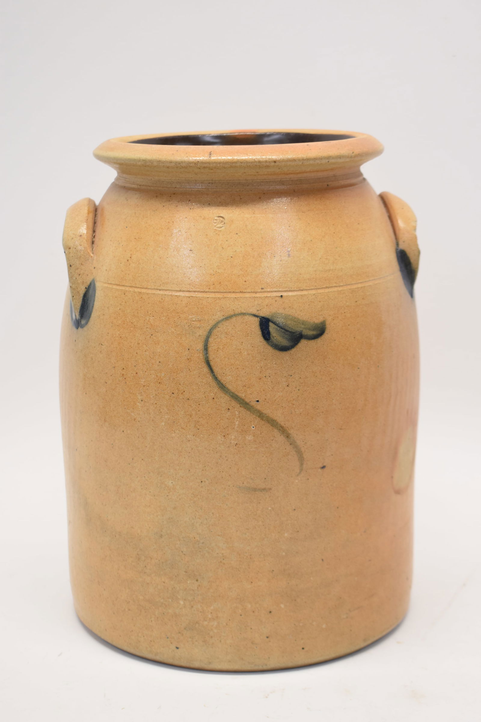 Blue Floral Decorated Stoneware Crock (1 of 20)