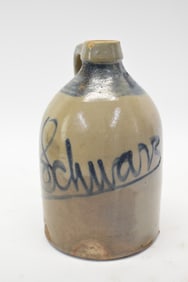 Antique Blue Schwan Decorated Jug