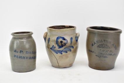 Hamilton and Jones Greensboro Pa Stoneware Crock