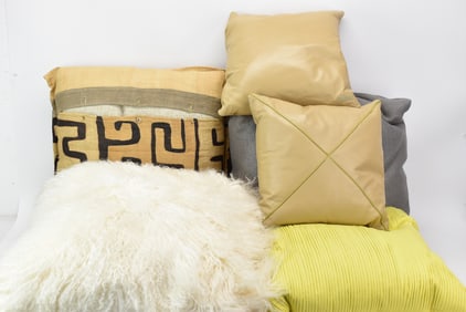 Six Assorted Throw Pillows