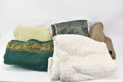 Six Assorted Throw Blankets and Quilts