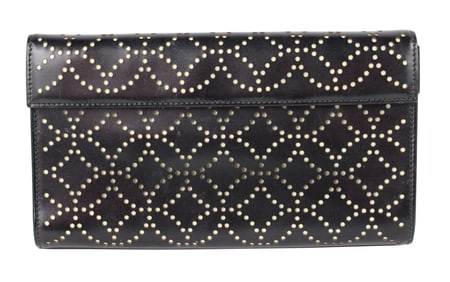 Alaia Laser Cut Arabesque Flap Clutch