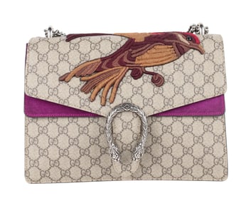 Gucci Dionysus Supreme Embellished GG Coated Shoulder Bag