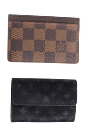 Louis Vuitton Black Monogram Satin Porte Monnaie Billets