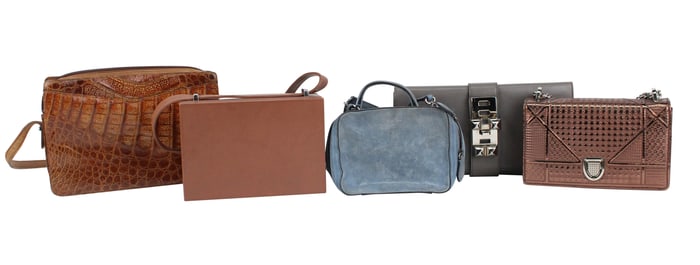 Mark Cross Blue Suede Shoulder Bag