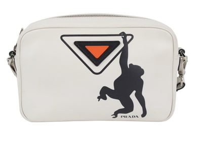 Prada City Calf Logo Camera Bag