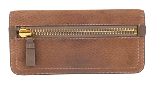 Tom Ford Brown Leather Clutch