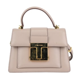 Tom Ford Top Handle Beige Leather Bag