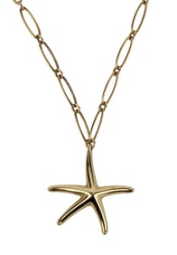 Tiffany 18K Elsa Peretti Starfish Gold Link Necklace