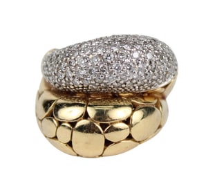 John Hardy 18K Double Dome Cocktail Ring
