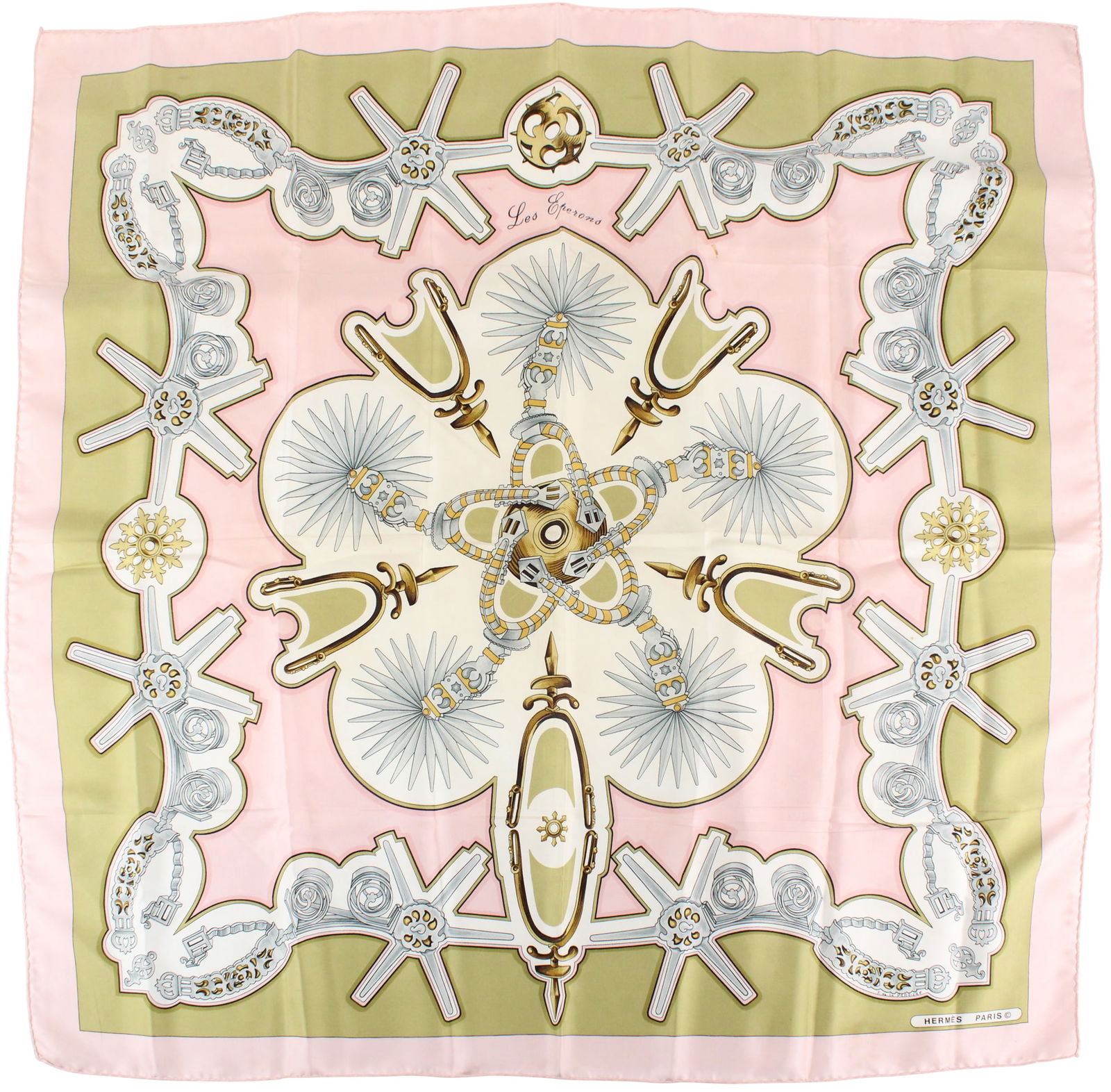 Hermes "Les Eperons" Silk Scarf (1 of 8)