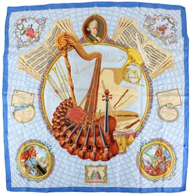Hermes "Hommage a Mozart" Silk Scarf