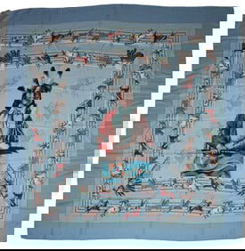 Hermes Cashmere and Silk "Pani La Shar Pawnee" Scarf