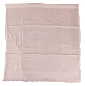 Louis Vuitton Beige Silk and Wool Monogram Shawl/Scarf