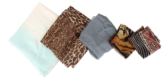 Five Silk Scarves