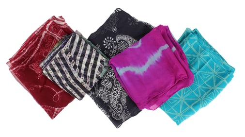 Five Silk Scarves