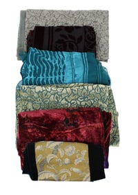 Etro Purple, Red, and Black Velvet Scarf