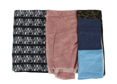 Chanel Black and White Cashmere Scarf