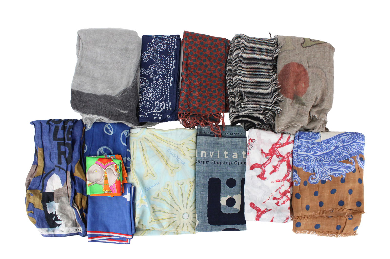 Twelve Assorted Scarves and Bandanas (1 of 9)