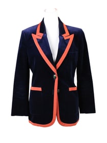 Gucci Royal Blue and Orange Trim Blazer