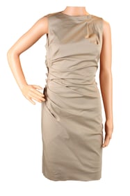 Christian Dior Beige Sleeveless Cocktail Dress