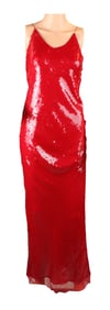 Stella McCartney Red Sequin Cocktail Dress