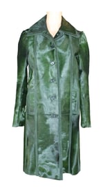 Prada Green Pony Leather Coat