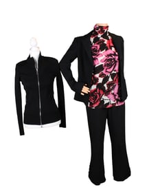 Prada Blazer, Pants, Blouse, and Cardigan