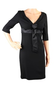 Alexander McQueen Black 3/4 Sleeve Cocktail Dress