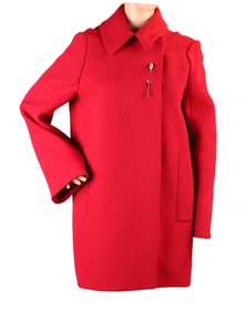 Balenciaga Red Wood Coat