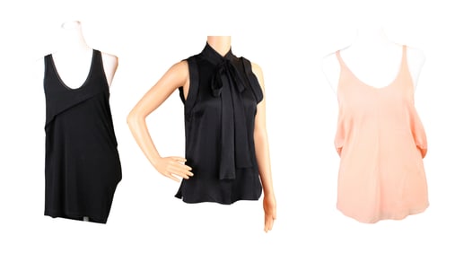 Three Balenciaga Sleeveless Shirts