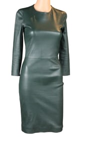 The Row Green Leather Lambskin Dress