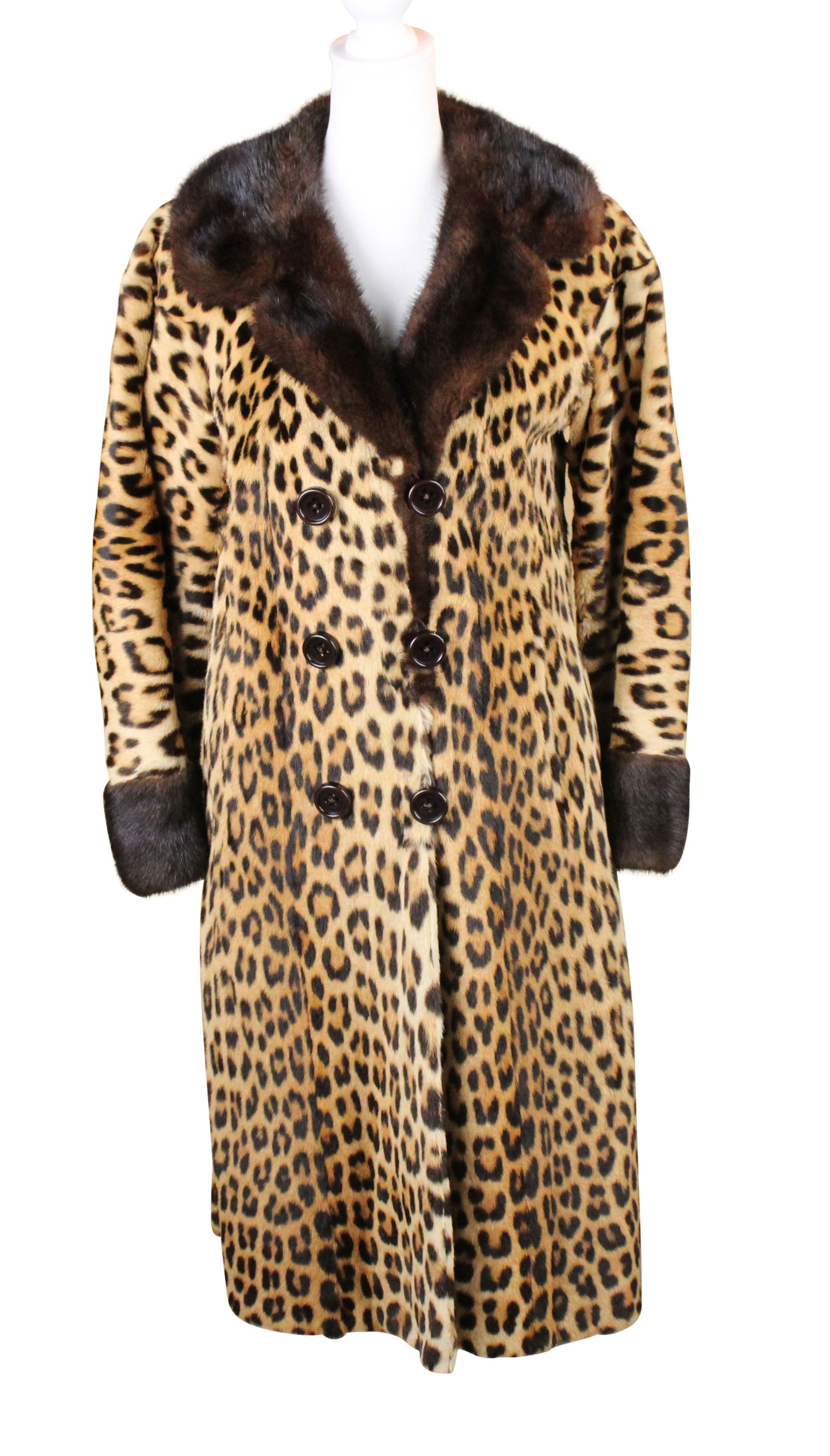 Max Reby Vintage Jungle Cat Print Fur Coat (1 of 5)