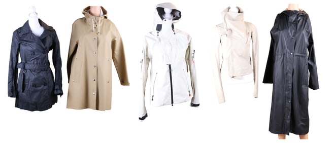 Five Raincoats and Spring Jackets