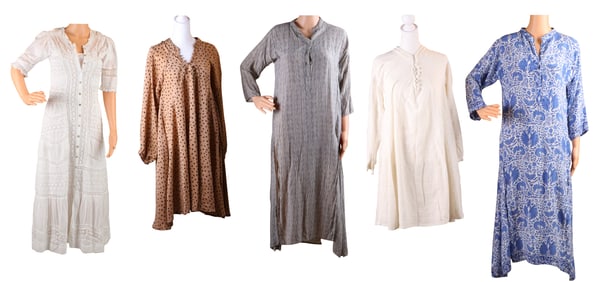 Four Natalie Martin Long Sleeve Resort Wear Dresses