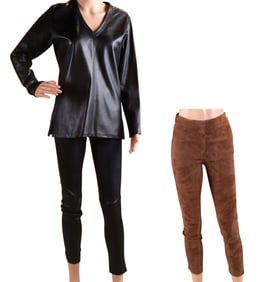 Loewe Brown Suede Pants