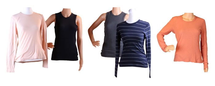 Five James Perse Knit Shirts