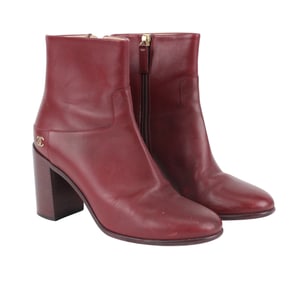 Pair of Chanel Interlocking CC Logo Ankle Boots