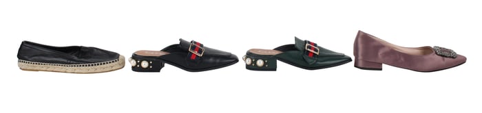 Pair of Yves Saint Laurent Black Leather Espadrilles