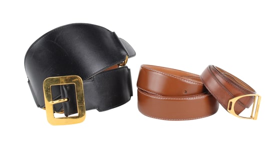 Hermes Black Leather Belt