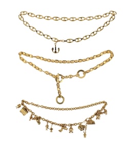 Celine Gold Tone Chain Belt