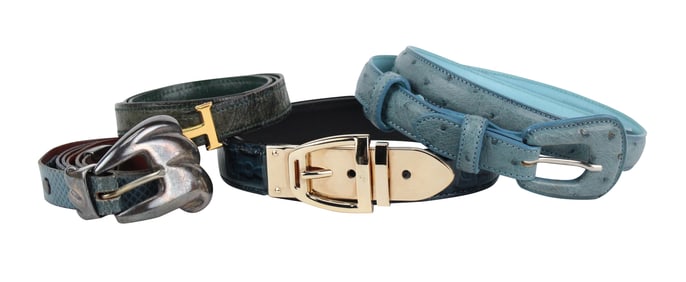Gucci Blue Leather Fashion Belt