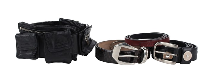 Three Jil Sander Fashion Belts